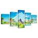 Paradise Animation 5 Piece HD Multi Panel Canvas Wall Art Frame - Original Frame