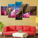 Majestic Elephants 5 Piece HD Multi Panel Canvas Wall Art Frame - Original Frame