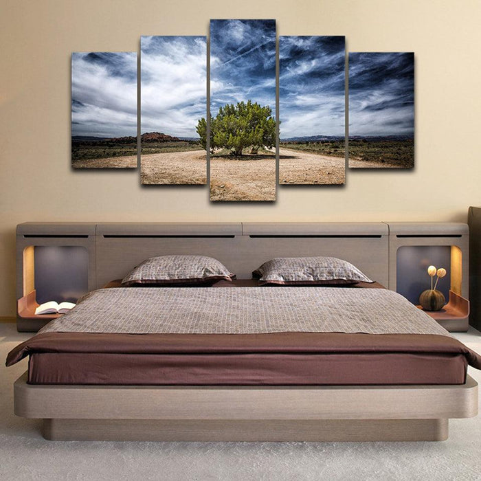 Juniper Tree 5 Piece HD Multi Panel Canvas Wall Art Frame - Original Frame