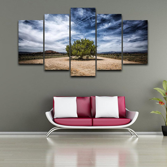 Juniper Tree 5 Piece HD Multi Panel Canvas Wall Art Frame - Original Frame