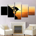 Rock Climbing 5 Piece HD Multi Panel Canvas Wall Art Frame - Original Frame