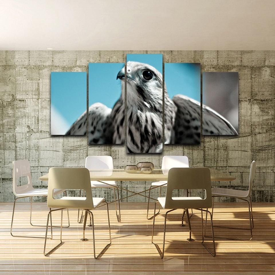 Hawk 5 Piece HD Multi Panel Canvas Wall Art Frame - Original Frame