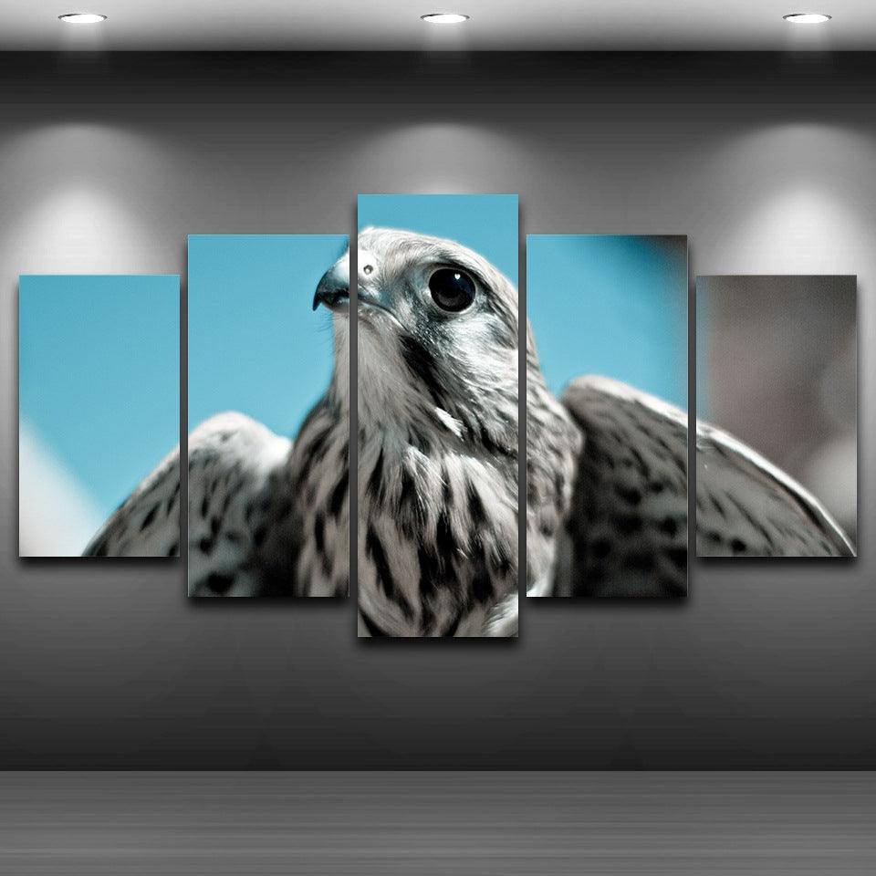 Hawk 5 Piece HD Multi Panel Canvas Wall Art Frame - Original Frame