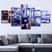 Drum Kit Guitar 5 Piece HD Multi Panel Canvas Wall Art Frame - Original Frame