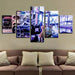 Drum Kit Guitar 5 Piece HD Multi Panel Canvas Wall Art Frame - Original Frame