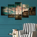 Giant Wheel 5 Piece HD Multi Panel Canvas Wall Art Frame - Original Frame