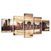 Brooklyn Bridge 5 Piece HD Multi Panel Canvas Wall Art Frame - Original Frame