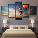 Hot Air Balloon 5 Piece HD Multi Panel Canvas Wall Art Frame - Original Frame