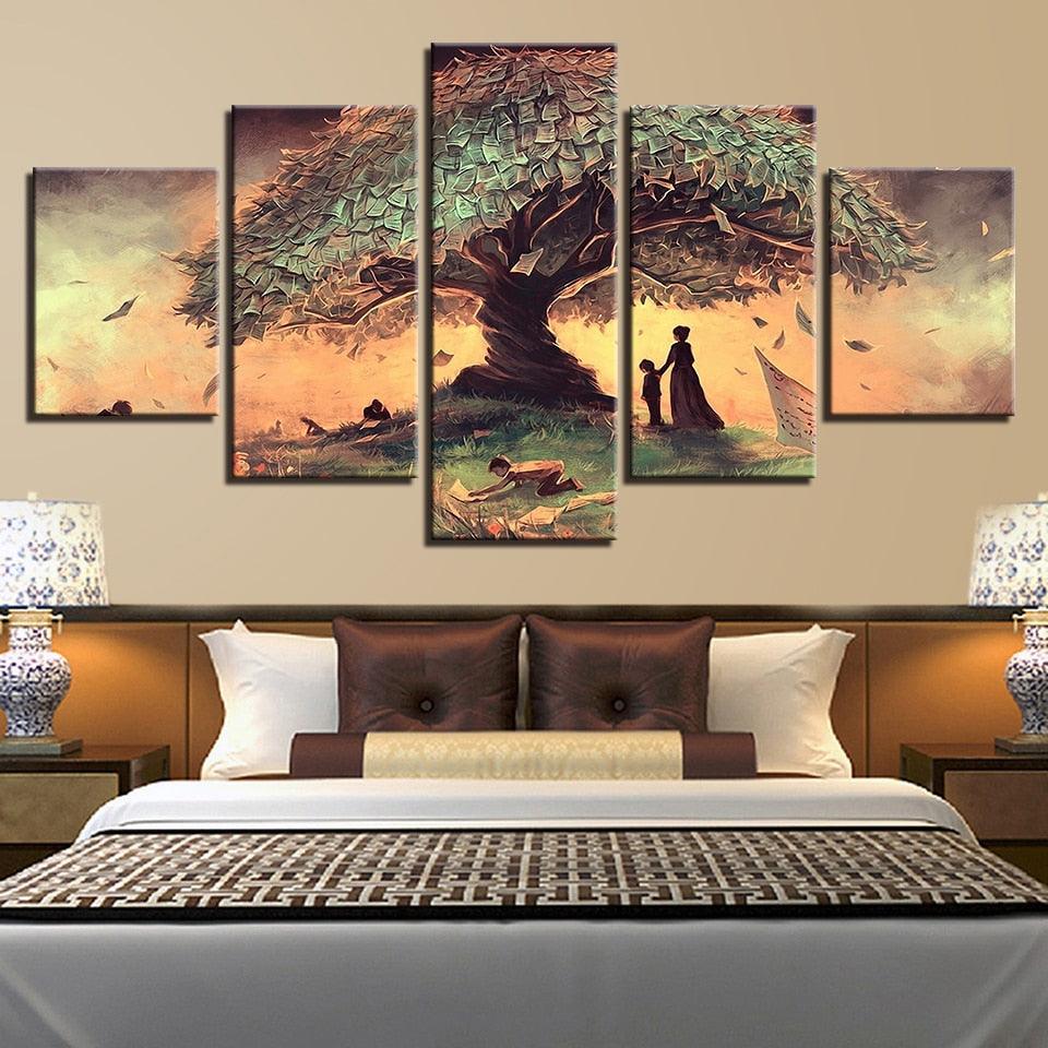 Surreal Fantasy 5 Piece HD Multi Panel Canvas Wall Art Frame - Original Frame