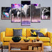 Wonder Elephants 5 Piece HD Multi Panel Canvas Wall Art Frame - Original Frame