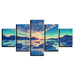 Beach Reef 5 Piece HD Multi Panel Canvas Wall Art Frame - Original Frame