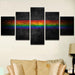 Rainbow Painting 5 Piece HD Multi Panel Canvas Wall Art - Original Frame