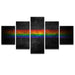 Rainbow Painting 5 Piece HD Multi Panel Canvas Wall Art - Original Frame