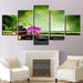 Orchid & Bamboo 5 Piece HD Multi Panel Canvas Wall Art Frame - Original Frame