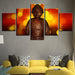 Buddha 5 Piece HD Multi Panel Canvas Wall Art Frame - Original Frame