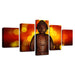 Buddha 5 Piece HD Multi Panel Canvas Wall Art Frame - Original Frame