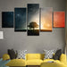 Starry Tree 5 Piece HD Multi Panel Canvas Wall Art Frame - Original Frame