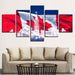 Canadian Flag Scenery 5 Piece HD Multi Panel Canvas Wall Art Frame - Original Frame