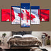 Canadian Flag Scenery 5 Piece HD Multi Panel Canvas Wall Art Frame - Original Frame