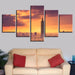 Taipei City Building 5 Piece HD Multi Panel Canvas Wall Art Frame - Original Frame