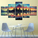 Abstract Castle 5 Piece HD Multi Panel Canvas Wall Art Frame - Original Frame