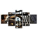 Dj Set Headphones 5 Piece HD Multi Panel Canvas Wall Art Frame - Original Frame