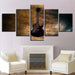 The Rustic Guitar 5 Piece HD Multi Panel Canvas Wall Art Frame - Original Frame