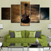 The Rustic Guitar 5 Piece HD Multi Panel Canvas Wall Art Frame - Original Frame