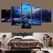 Unicorn Scenery 5 Piece HD Multi Panel Canvas Wall Art Frame - Original Frame