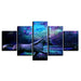 Unicorn Scenery 5 Piece HD Multi Panel Canvas Wall Art Frame - Original Frame