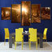 Forest Light 5 Piece HD Multi Panel Canvas Wall Art Frame - Original Frame