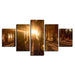 Forest Light 5 Piece HD Multi Panel Canvas Wall Art Frame - Original Frame