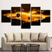 Hot Air Balloons 5 Piece HD Multi Panel Canvas Wall Art Frame - Original Frame