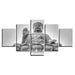 Buddha 5 Piece HD Multi Panel Canvas Wall Art Frame - Original Frame