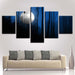 Forest Moon Landscape 5 Piece HD Multi Panel Canvas Wall Art Frame - Original Frame