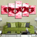 Rose Petals Love 5 Piece HD Multi Panel Canvas Wall Art Frame - Original Frame