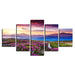 Sunset Hills 5 Piece HD Multi Panel Canvas Wall Art Frame - Original Frame