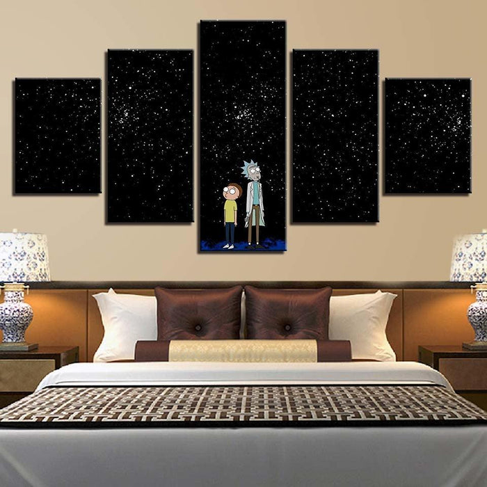 Rick And Morty 5 Piece HD Multi Panel Canvas Wall Art Frame Painting