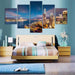 High Rise Building 5 Piece HD Multi Panel Canvas Wall Art Frame - Original Frame