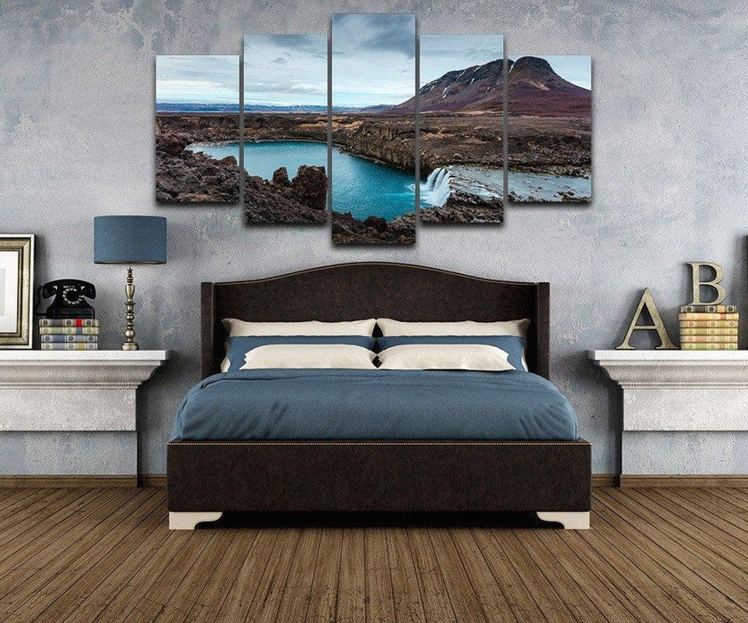 Iceland 5 Piece HD Multi Panel Canvas Wall Art Frame
