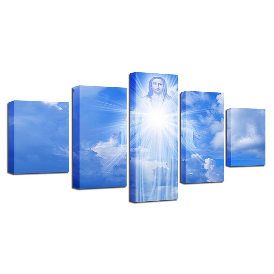Jesus Is Coming 5 Piece HD Multi Panel Canvas Wall Art Frame - Original Frame