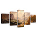 Alpine Sunshine Scenery 5 Piece HD Multi Panel Canvas Wall Art Frame - Original Frame