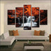 Waterfalls & Autumn 5 Piece HD Multi Panel Canvas Wall Art Frame - Original Frame