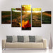 Maple Leaf Park 5 Piece HD Multi Panel Canvas Wall Art Frame - Original Frame