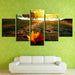 Maple Leaf Park 5 Piece HD Multi Panel Canvas Wall Art Frame - Original Frame