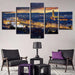 Aesthetical Florence 5 Piece HD Multi Panel Canvas Wall Art Frame - Original Frame