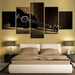 Acoustic Guitar 5 Piece HD Multi Panel Canvas Wall Art Frame - Original Frame