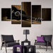 Acoustic Guitar 5 Piece HD Multi Panel Canvas Wall Art Frame - Original Frame