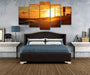 The Setting Sun 5 Piece HD Multi Panel Canvas Wall Art Frame - Original Frame