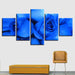 Blue Rose 5 Piece HD Multi Panel Canvas Wall Art Frame - Original Frame